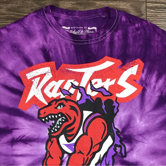 Mitchell & Ness Toronto Raptors NBA Hardwood Classics Men’s Purple Tie-Dye Shirt - Picture 2 of 7